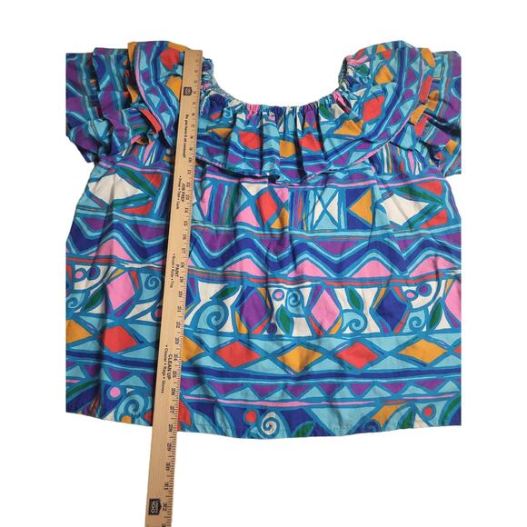 2647 Michelle Michael Women's Fiesta Blouse Size Large - Picture 4 of 5